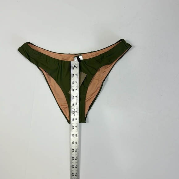 J. Crew Bikini Bottom Women's M Green Curved Waist Cheeky New BC125 7833 - Picture 5 of 12